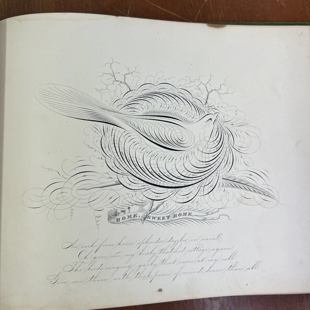 Antique Gems Of Penmanship Williams And Packard 1866 Calligraphy Book